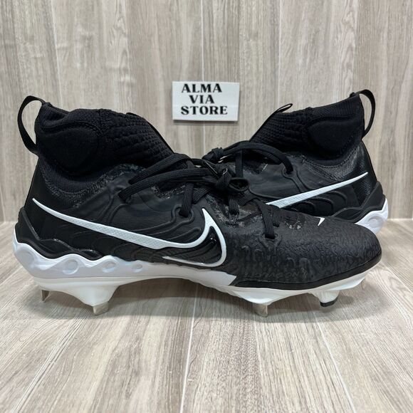 Nike Alpha Huarache NXT ‘Black White’ Baseball Cleats New DJ6517-001 Men's sz 13 - Picture 6 of 8